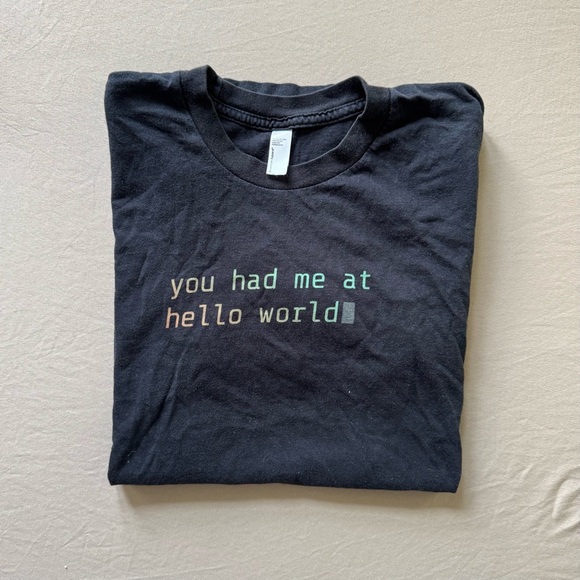 American Apparel Palantir Technologies Slogan Tee